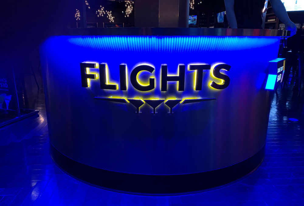 FLIGHTS Restaurant Takes Off with New Signage Bar Business